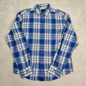 Mens UNTUCKit Plaid Flannel Long Sleeve Button Down Shirt 100% Cotton Size Small